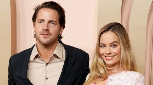 BEVERLY HILLS, CALIFORNIA - FEBRUARY 12: (L-R) Tom Ackerley and Margot Robbie attend the 96th Oscars Nominees Luncheon at The Beverly Hilton on February 12, 2024 in Beverly Hills, California. (Photo by JC Olivera/Getty Images)