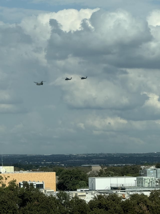 Spotted: Three big ass helicopters together