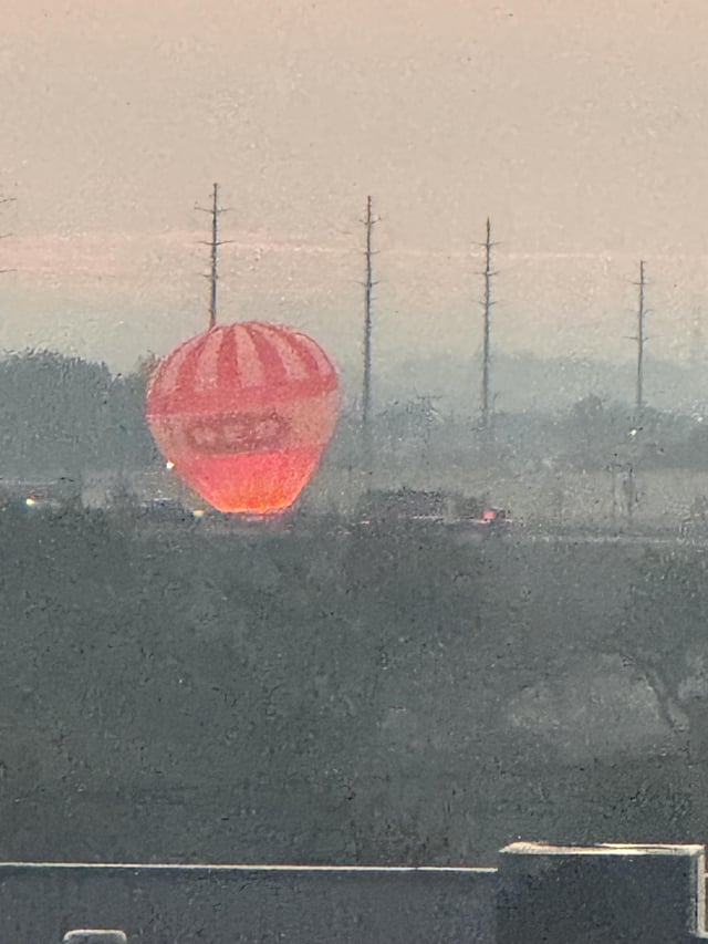 HEB hot air balloon going up in pflugerville 