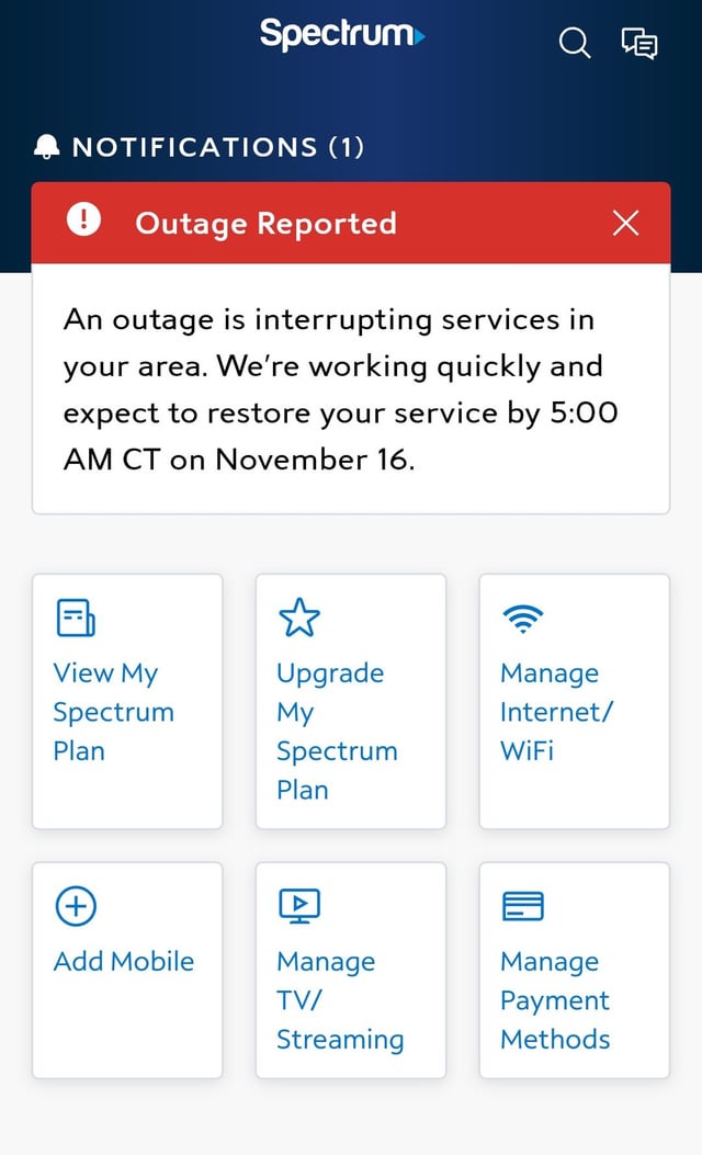 Spectrum outage AGAIN?! Who else?