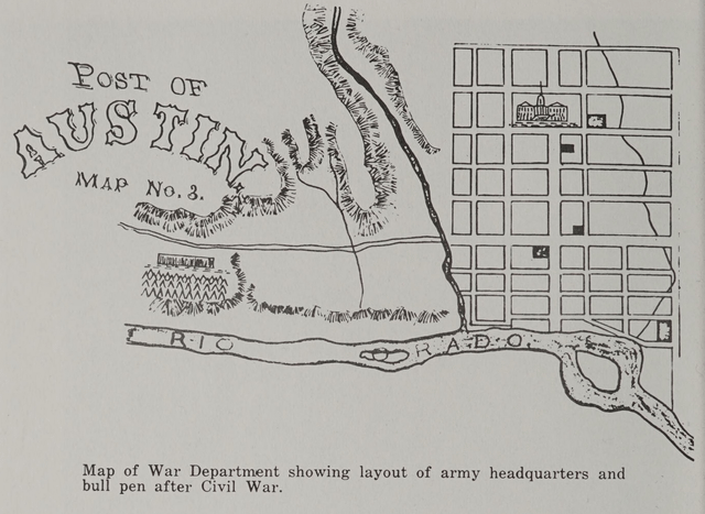 US Army Post of Austin Map No. 3 - unknown date (late 1860s)