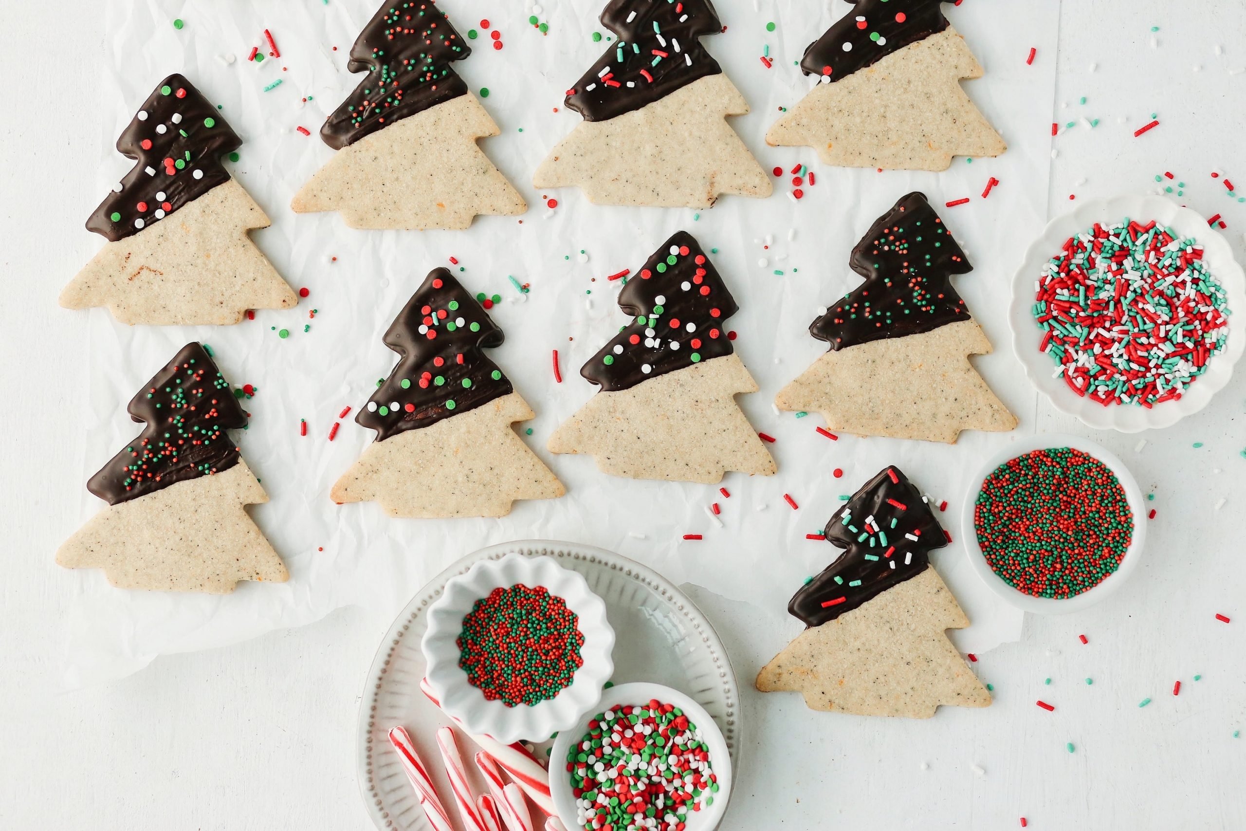 chai chocolate dipped christmas cookies