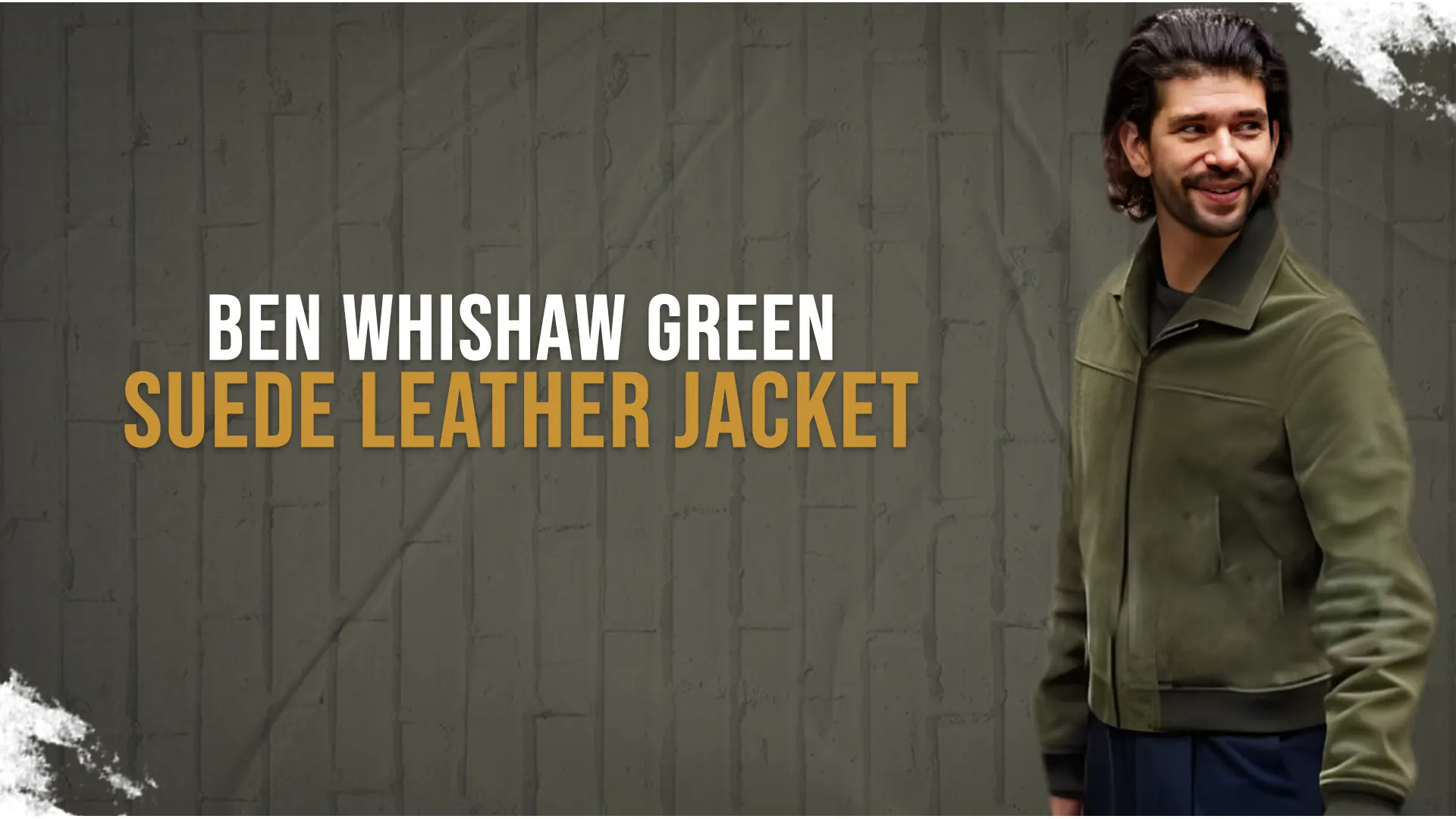 Ben Whishaw Green Suede Leather Jacket