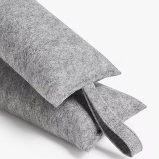 Grey felt draught excluder