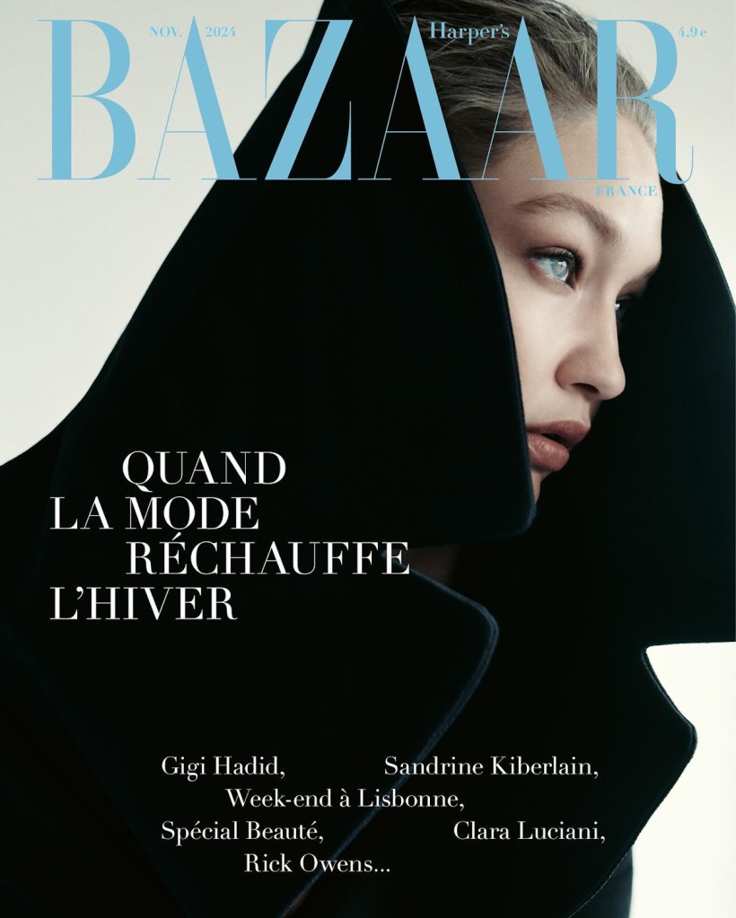 Harper's Bazaar France November 2024 : Gigi Hadid by Robin Galiegue 