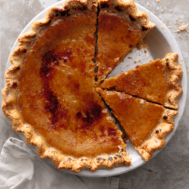 bruleed pumpkin pie