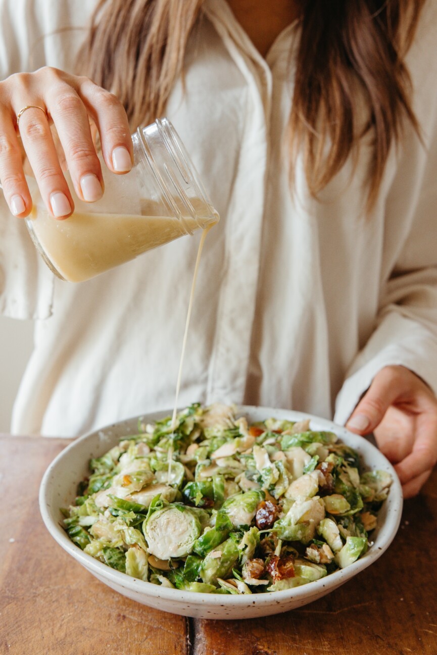 shaved brussels sprouts salad with lemon vinaigrette