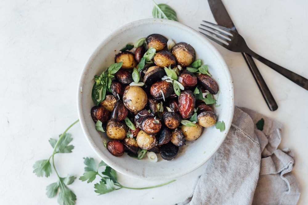 salt and vinegar roasted potatoes