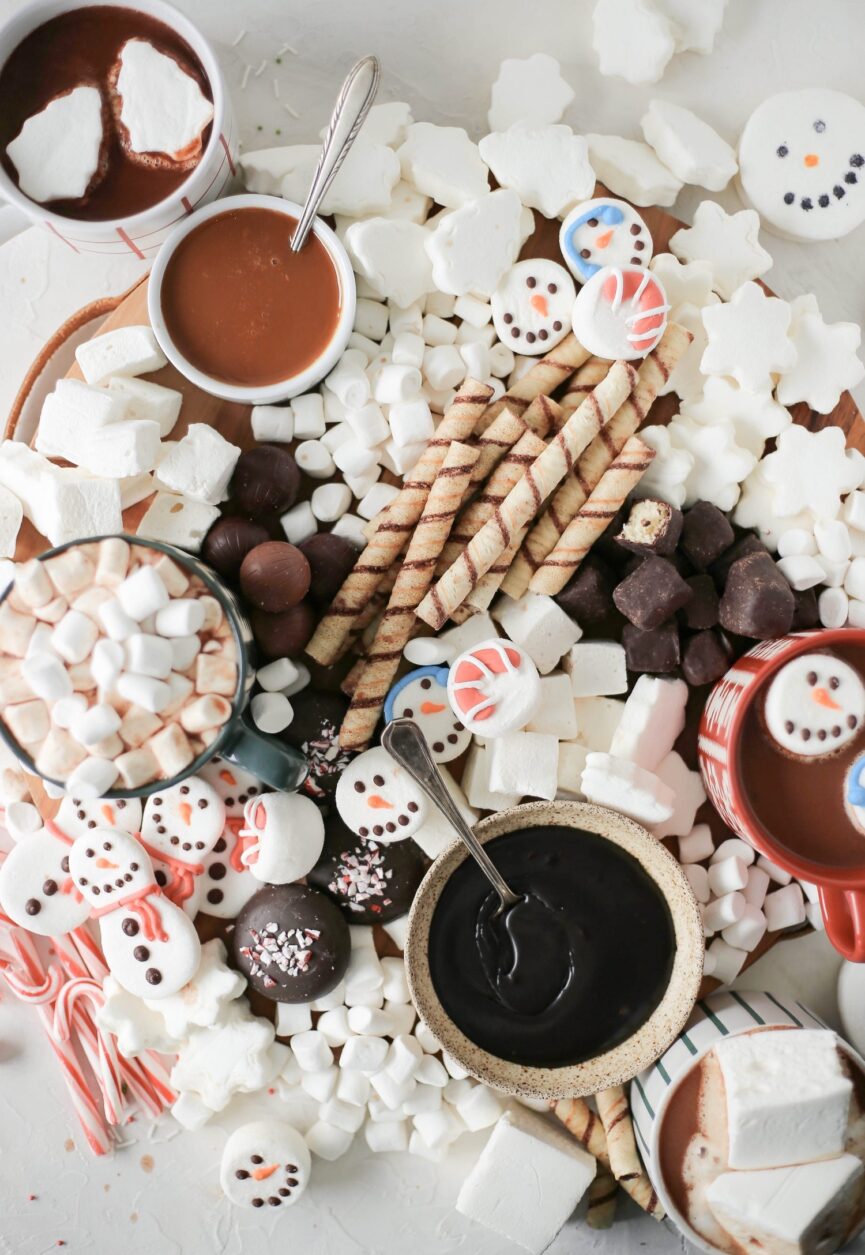 hot chocolate board__charcuterie board ideas