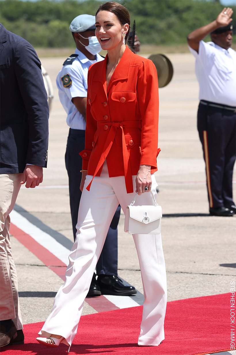 Kate Middleton wearing a summer-friendly wide-leg trouser look