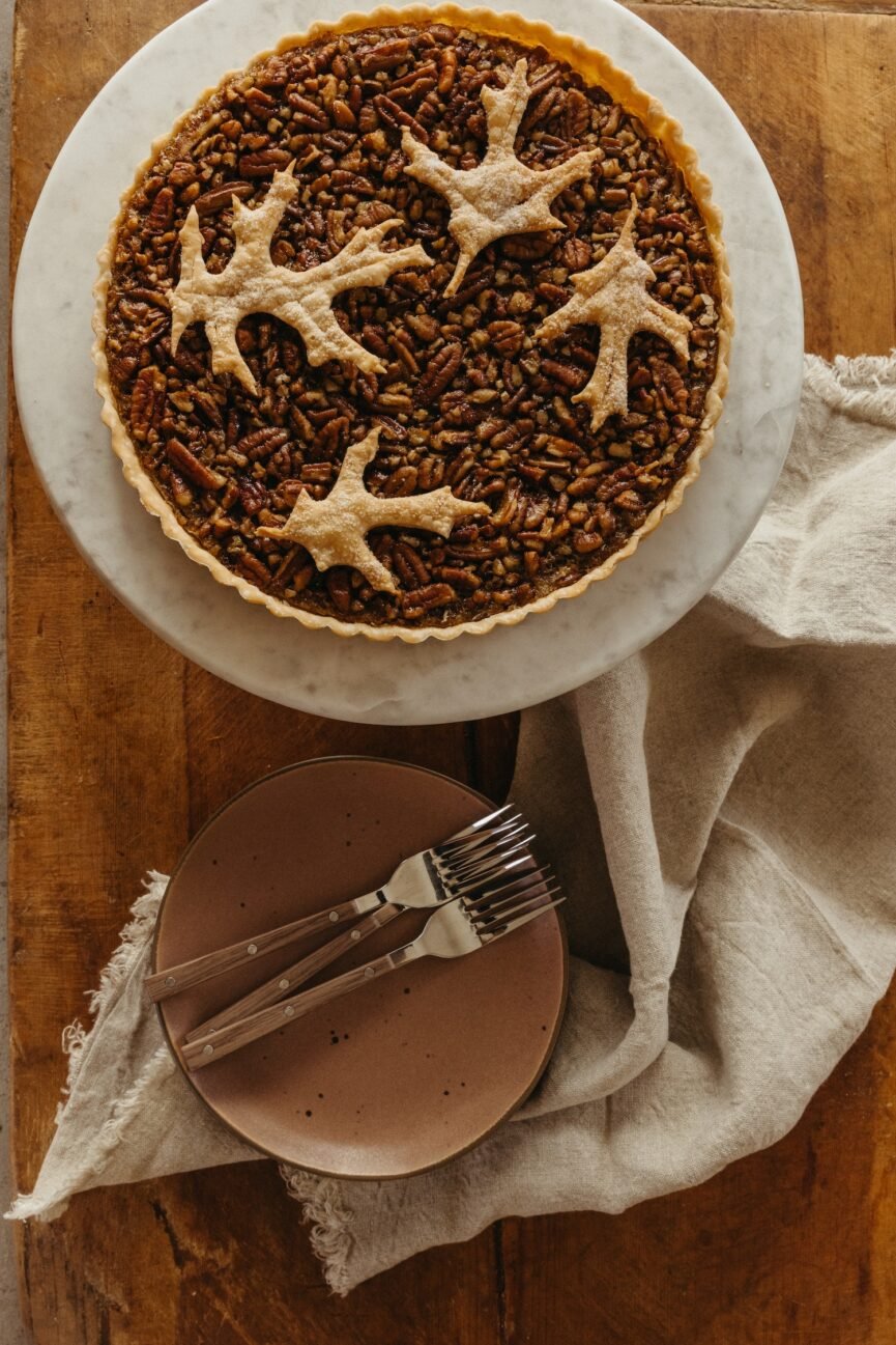 maple pecan pie plated