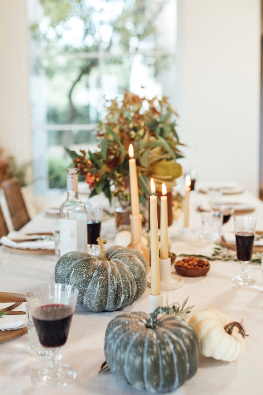 Thanksgiving tablescape pumpkins