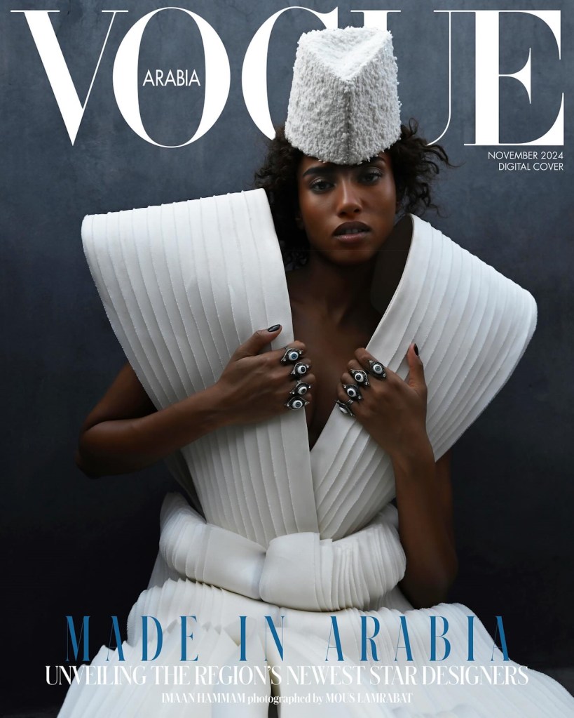 Vogue Arabia 'Digital Cover' November 2024 : Imaan Hammam by Mousa Lamrabat 