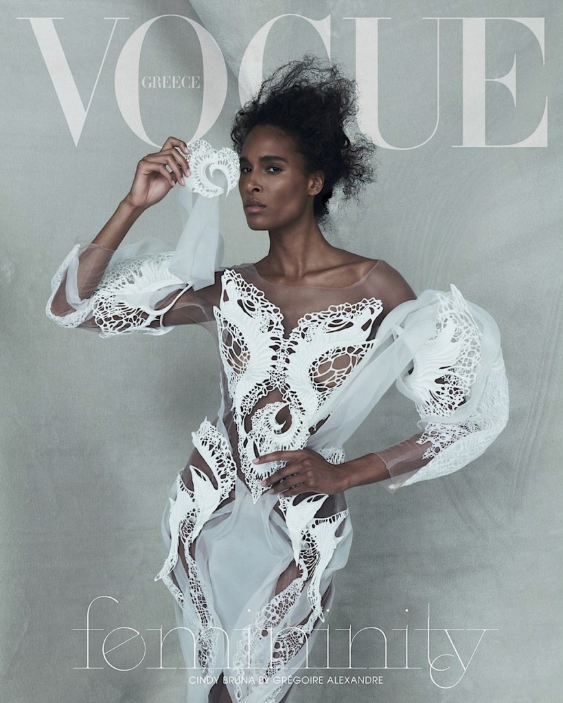 Vogue Greece November 2024 : Cindy Bruna by Gregorie Alexandre 