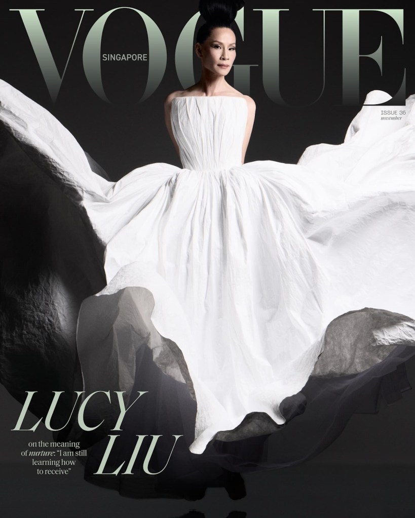 Vogue Singapore November 2024 : Lucy Liu by Victor Demarchelier