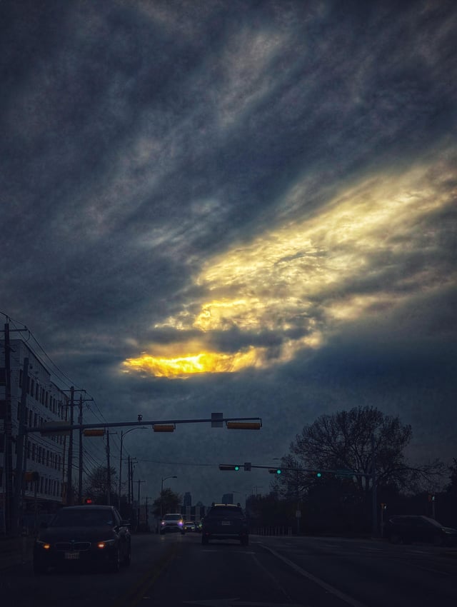 Godly eye looms above Austin.