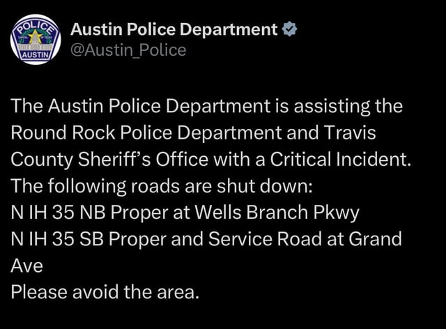 Anyone know what just happened on I-35 between wells branch and grand ave?