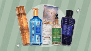 Five Bath & Body Works body care and hand soap products