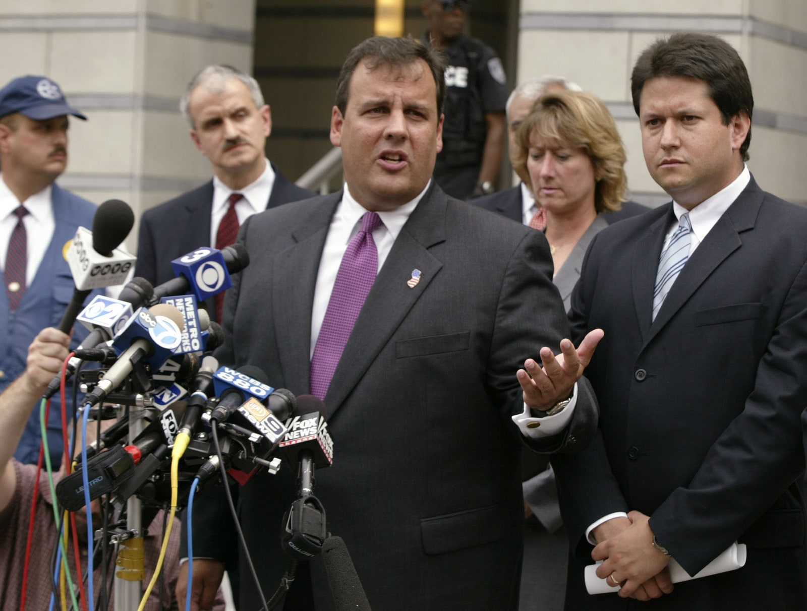 Image may contain Chris Christie Sundiata Gaines Diane S. Sykes Eyyub Yaqubov The One Man Gang Crowd and Person