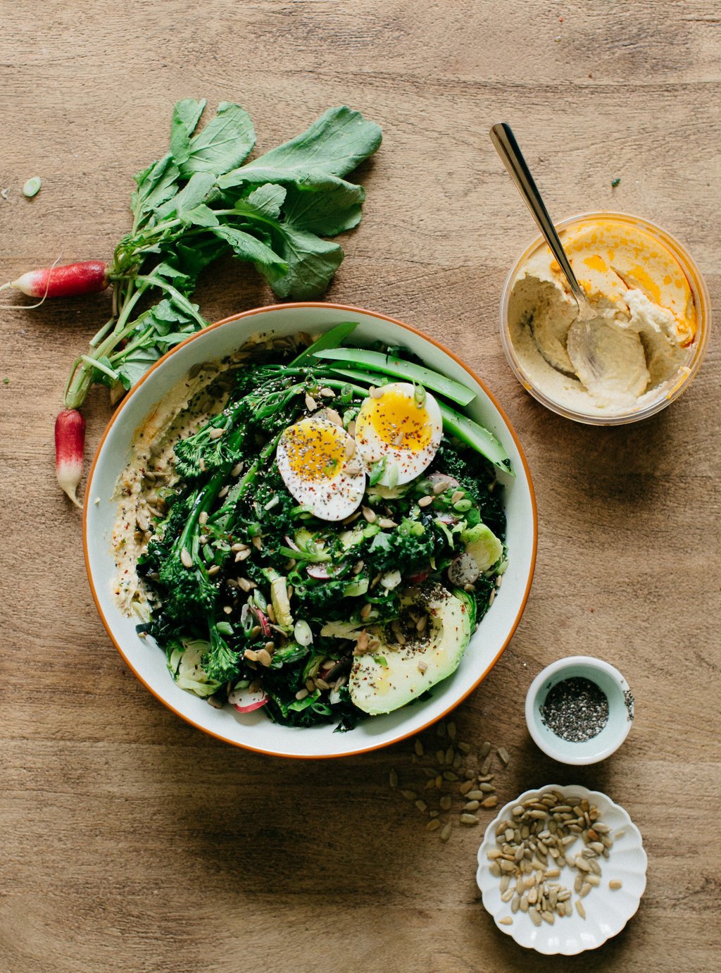 Hummus, Greens, & Avo Bowl