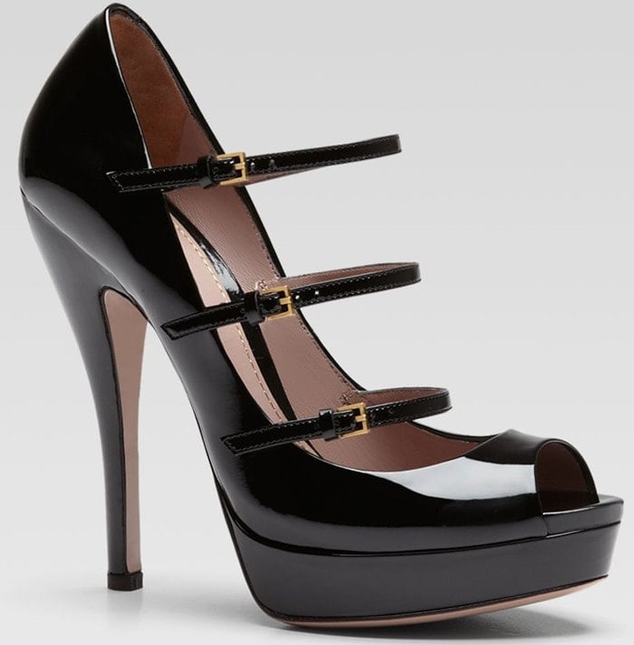 Gucci Black Lisbeth High Heel Platform Pump