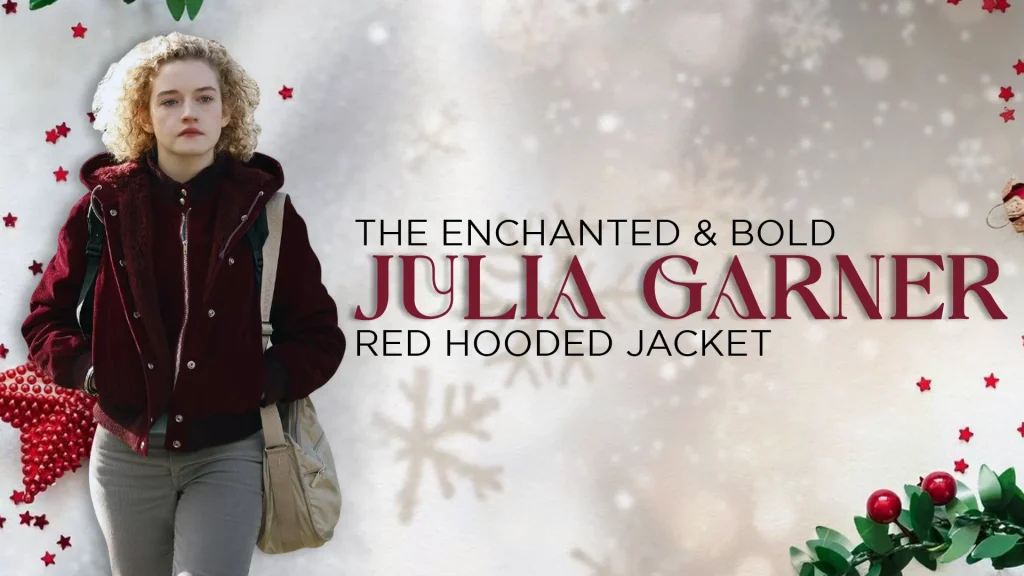 Julia Garner Red Hooded Jacket