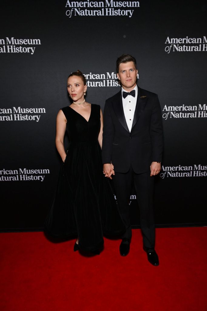 Scarlett Johansson and Colin Jost attend The American Museum of Natural History's 2024 Museum Gala at American Museum of Natural History on December 05, 2024 in New York City.