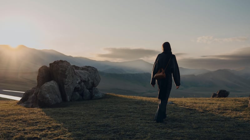 Marketing campaigns reflect Polène's nature-oriented design approach, set amidst dramatic scenery like the steppes of Mongolia here.