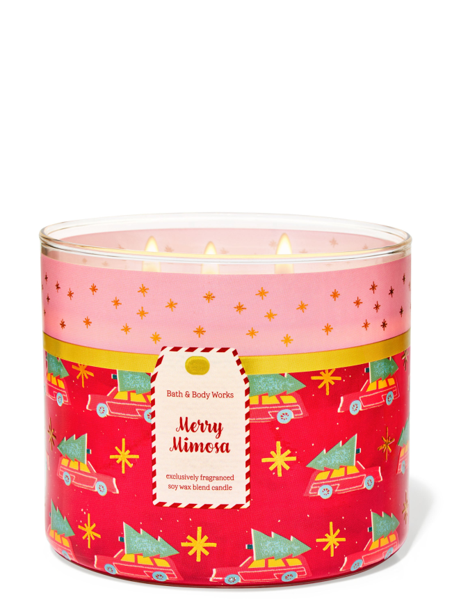 Bath & Body Works Merry Mimosa Three-Wick Candle