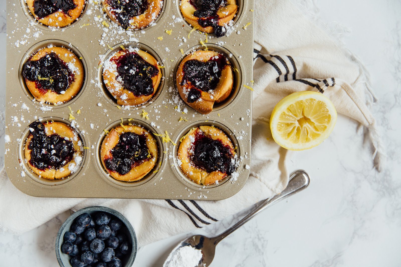 dutch babies, baking, breakfast, lemon, blueberry