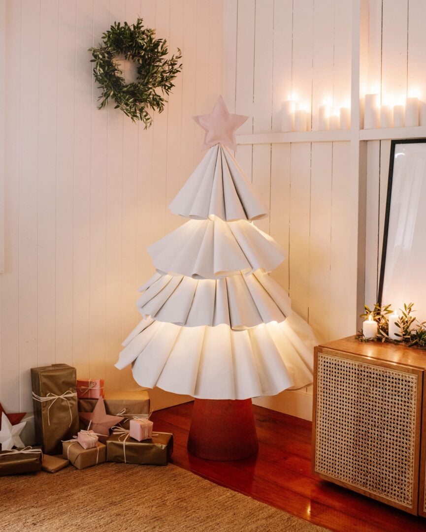 Fluted Christmas Tree - diy christmas decorations