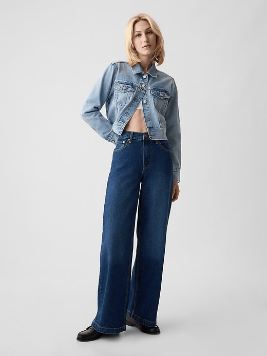 GAP High Rise Stride Wide-Leg Jeans