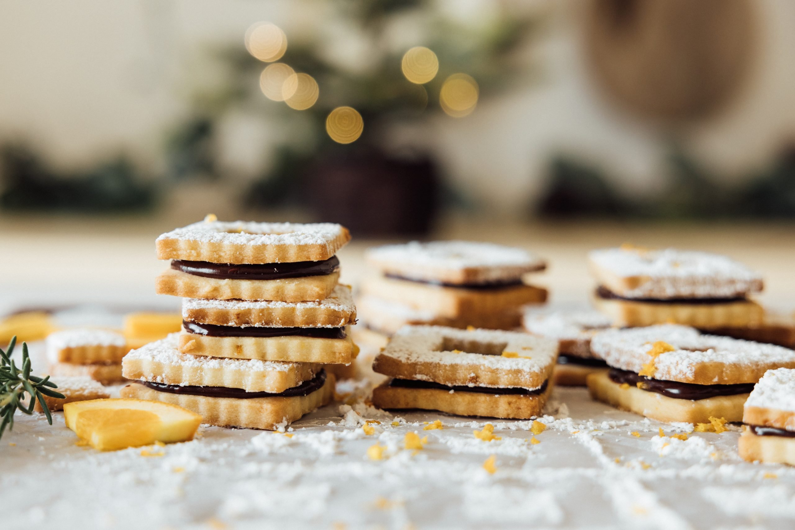 chocolate orange shortbread linzer cookies_holiday desserts