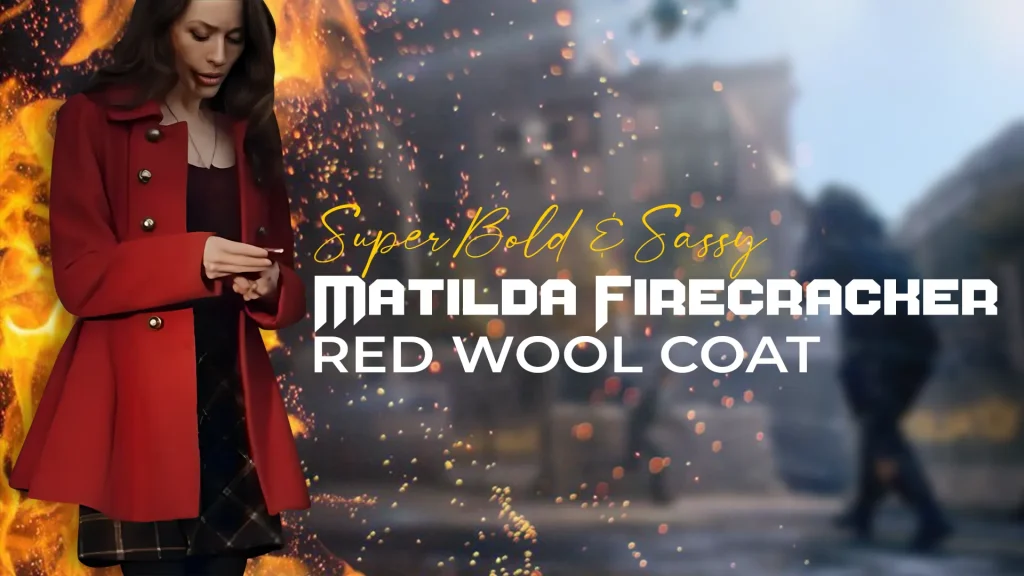 Matilda Firecracker Red Wool Coat​