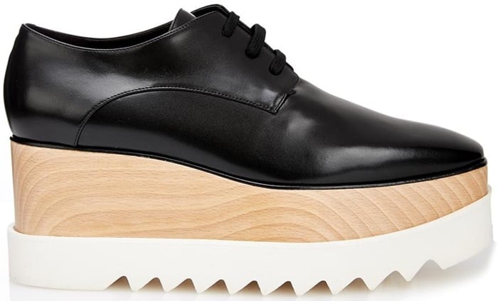 Stella McCartney Black Elyse Lace-Up Platform Shoes