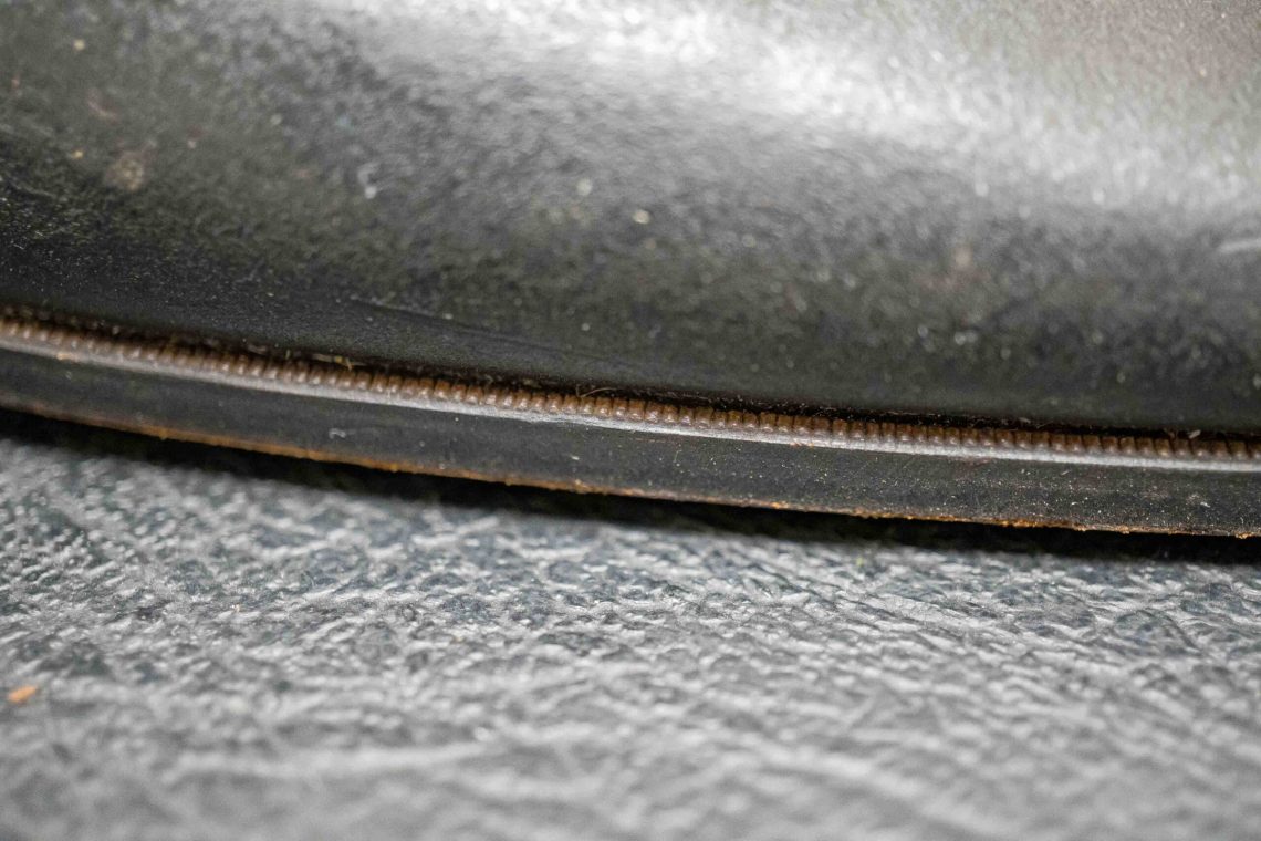 Thicker sole, requires more to create fine sole stitching.
