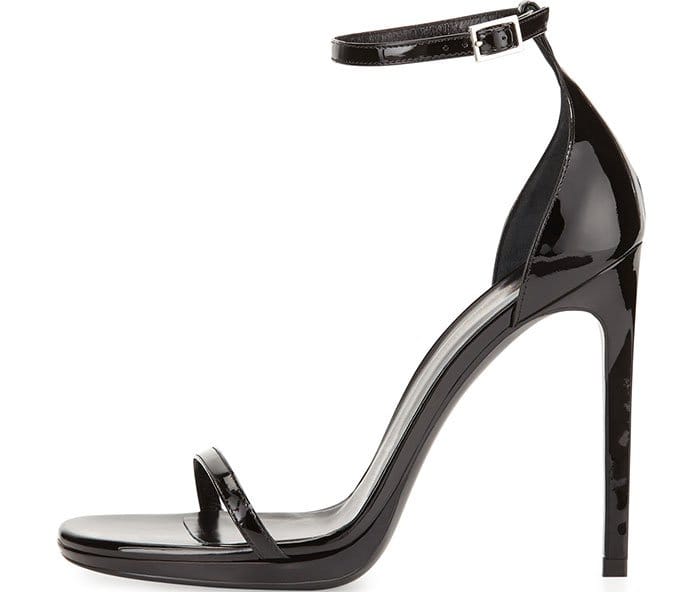 Saint Laurent Jane Patent Ankle Wrap Sandals
